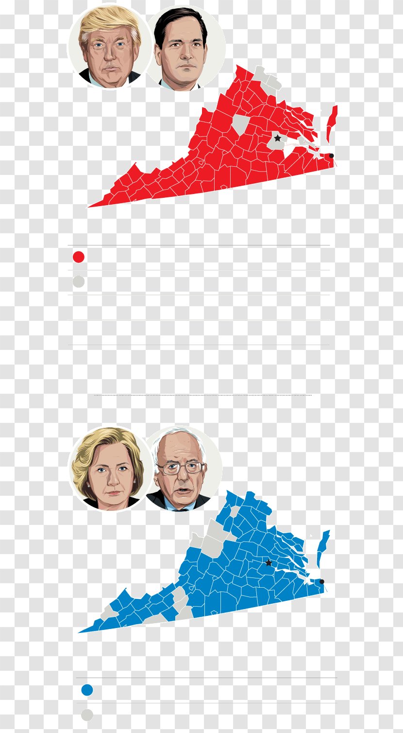 US Presidential Election 2016 Virginia Voting - President Of The United States - Delegates Map Transparent PNG