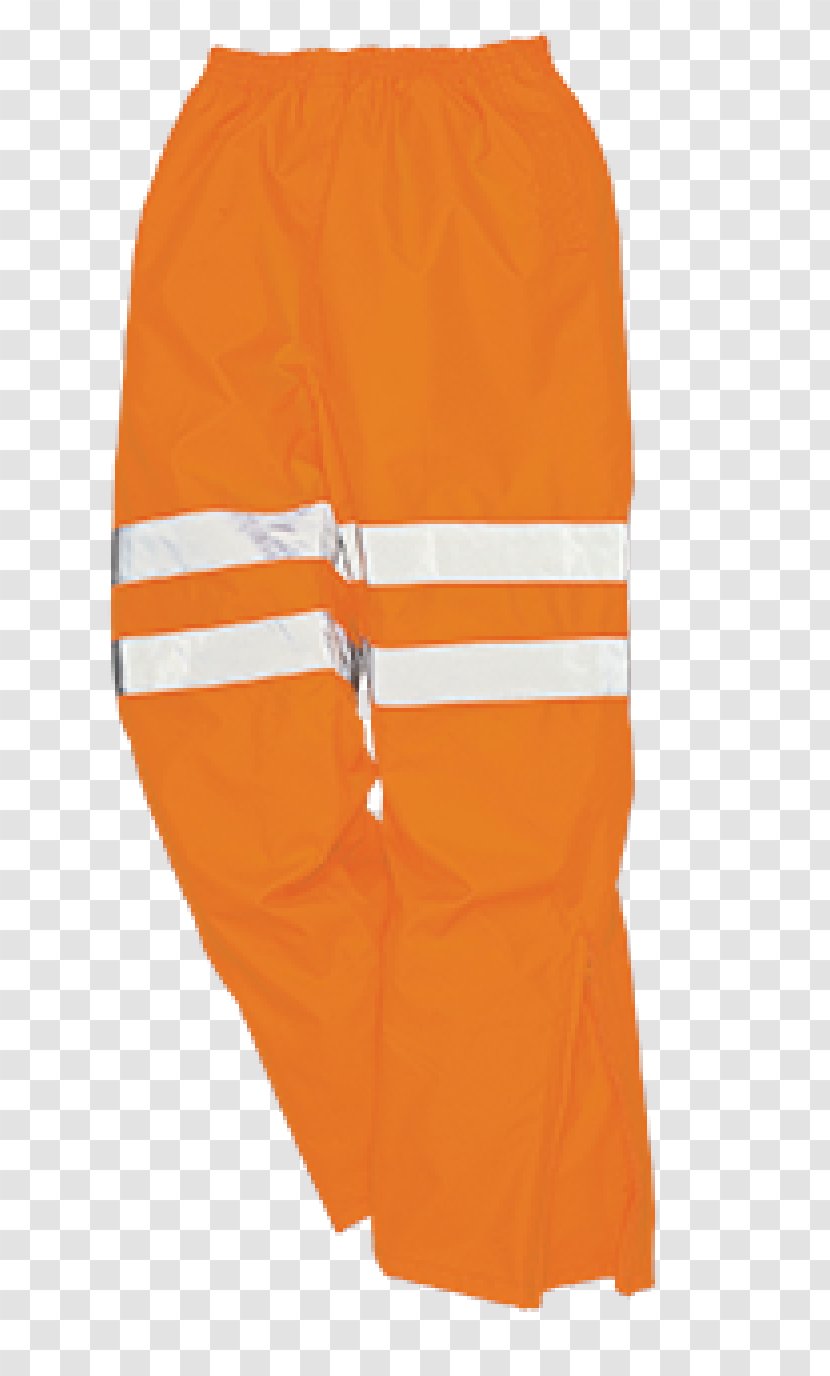 High-visibility Clothing Rain Pants Portwest - Shorts - Trousers Transparent PNG