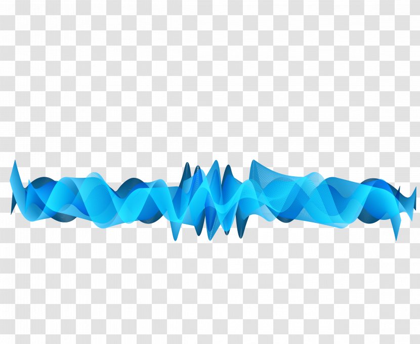 Adobe Illustrator Sound - Watercolor - Vector Blue Wave Curve Picture Transparent PNG