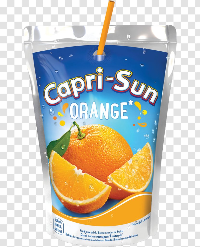 Capri Sun Orange Juice Spezi - Vegetarian Food - Caprisun Transparent PNG