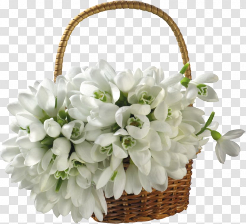 White Flower Girl Basket Cut Flowers - Plant Bouquet Transparent PNG