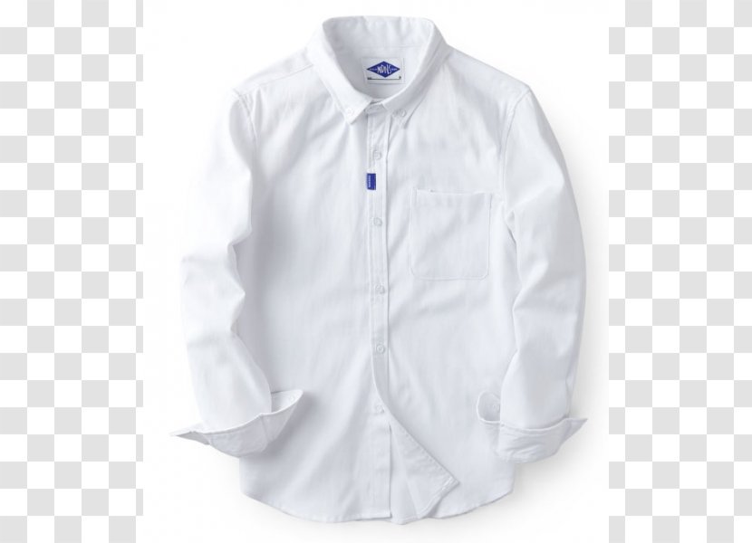 Dress Shirt Blouse Collar Sleeve Button - White Down Transparent PNG