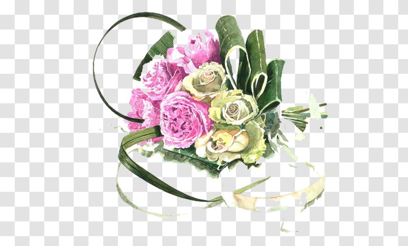 Watercolor Painting Painter Art Flower Bouquet - Pink Transparent PNG
