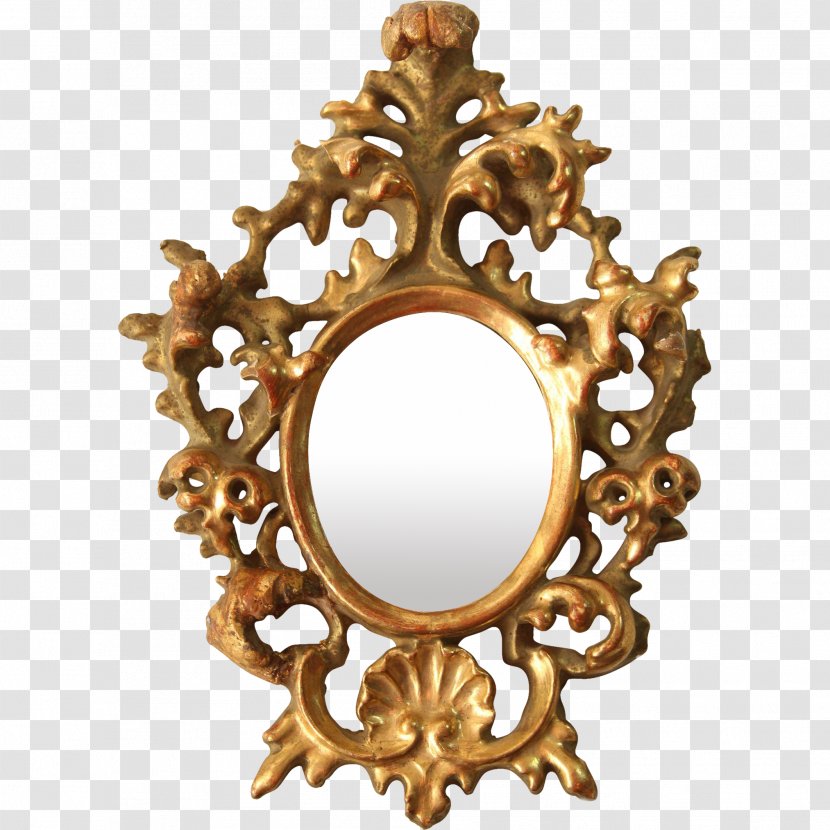 Rococo Baroque Ornament Wood Carving Style - French Art - Mirror Transparent PNG