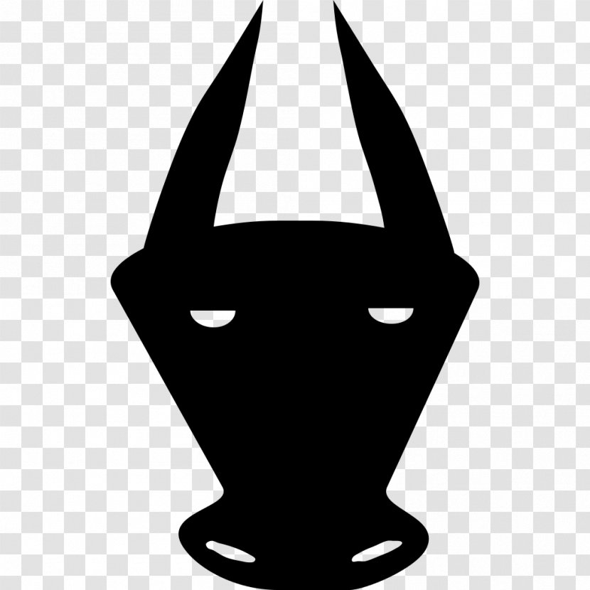 Headgear Silhouette Character Clip Art - Black - Bullock Transparent PNG