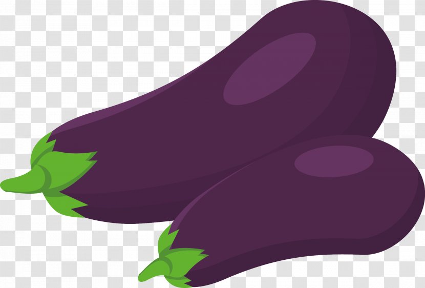Eggplant Vegetable Cartoon Dish - Outdoor Shoe - Vector Painted Transparent PNG