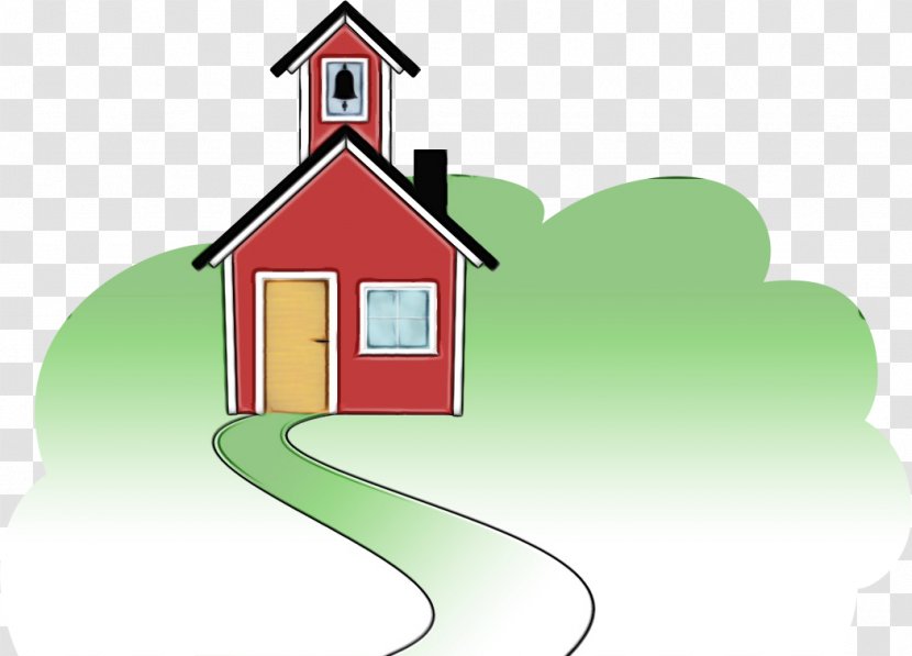 School Building Cartoon - Roof - Tower Facade Transparent PNG