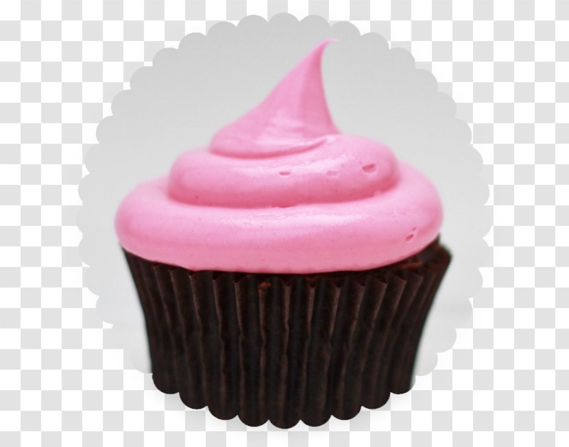 Cupcake Buttercream Chocolate Product Dessert - Flavor - Pink M Transparent PNG