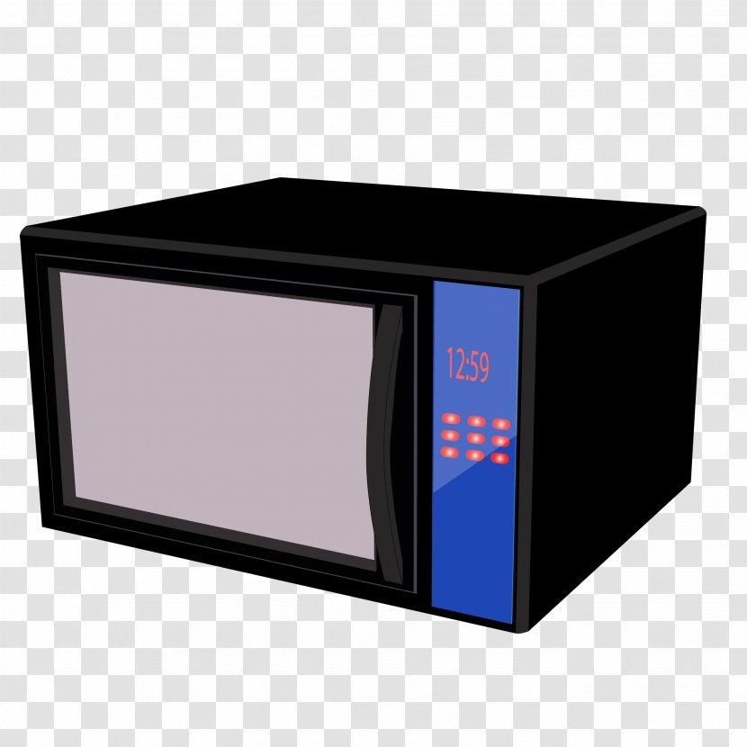 Microwave Oven Home Appliance Icon - Vector Black Transparent PNG