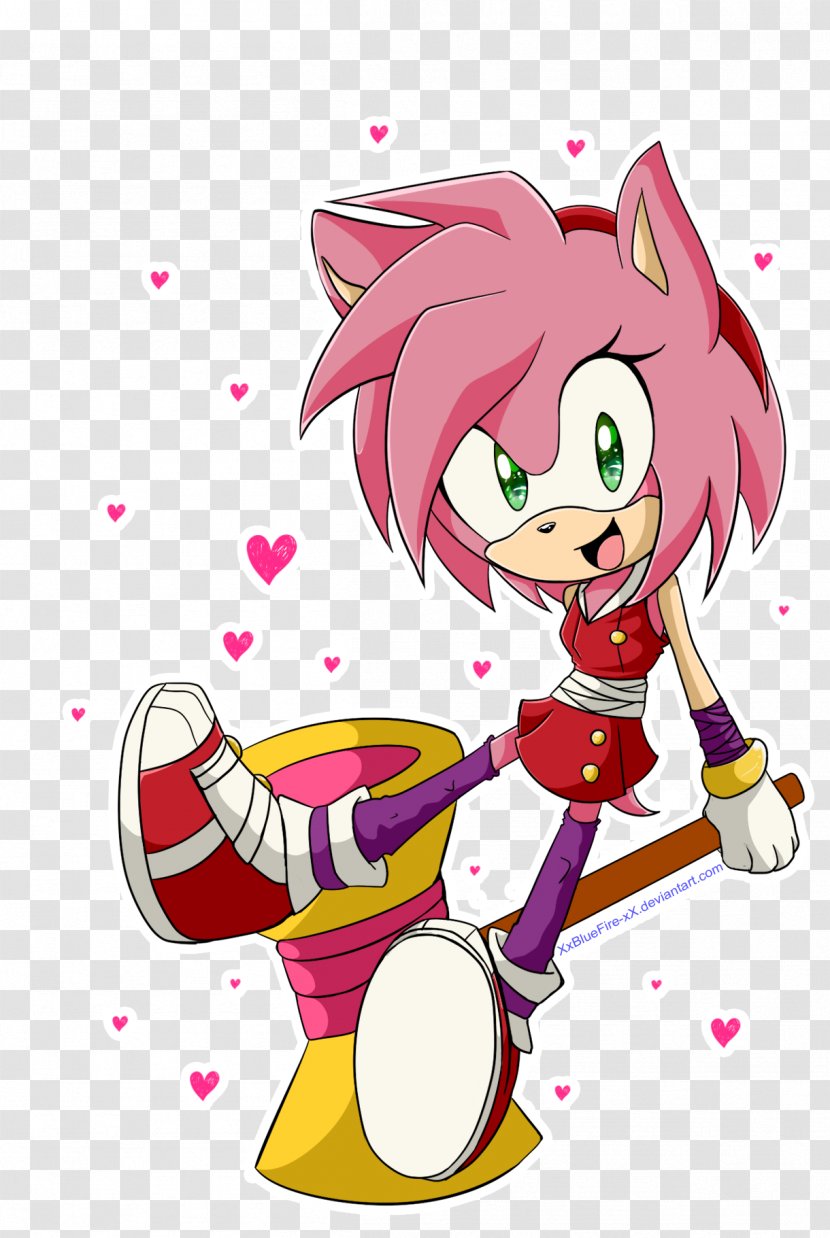 Amy Rose Sonic Boom: Rise Of Lyric Forces - Heart - Watercolor Transparent PNG