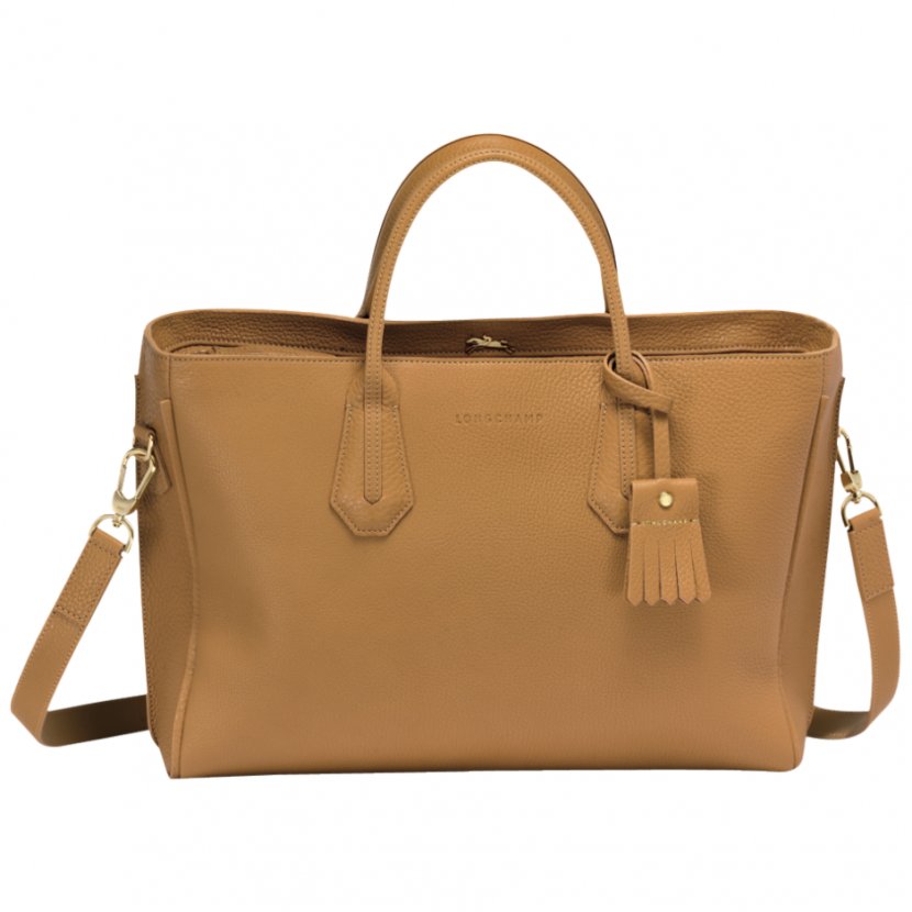 Handbag Longchamp Briefcase Zipper - Beige Transparent PNG