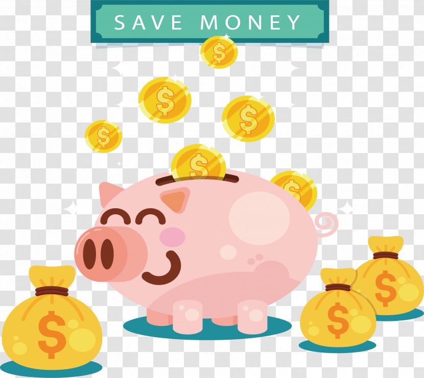 Piggy Bank Saving Clip Art - Cartoon - Pink Transparent PNG