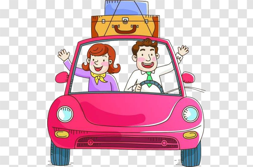Clip Art - Drawing - Driving By Car Transparent PNG