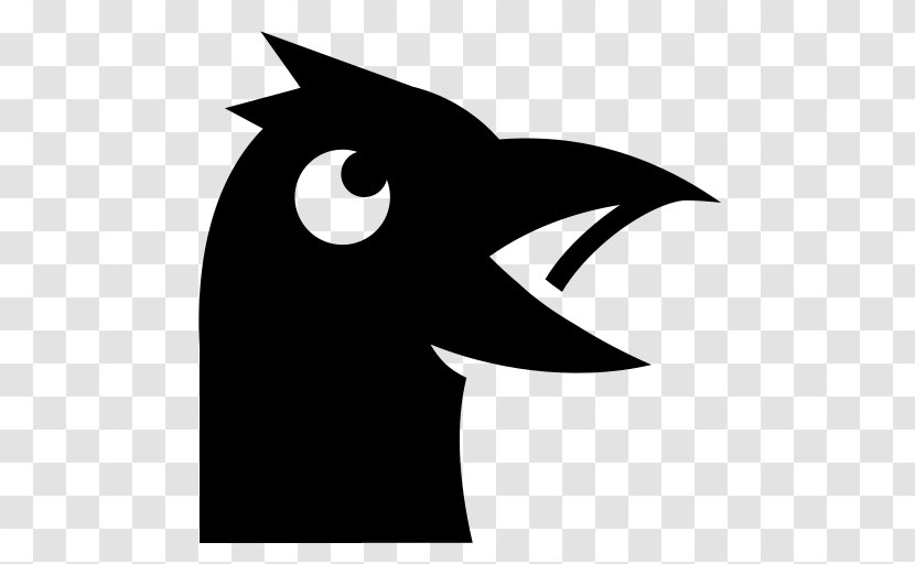 Beak Black Silhouette Cartoon Clip Art - Bird Transparent PNG