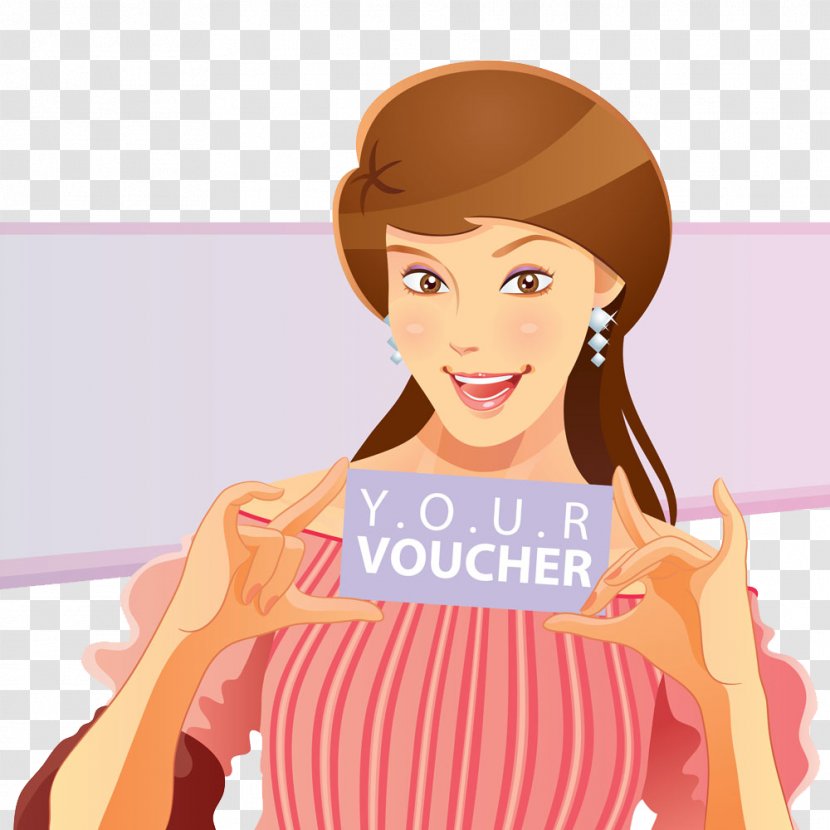 Cartoon Voucher Stock Photography Illustration - Women Transparent PNG