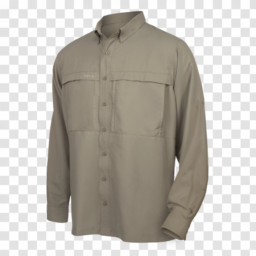 Long-sleeved T-shirt Blouse Jacket - Beige Transparent PNG