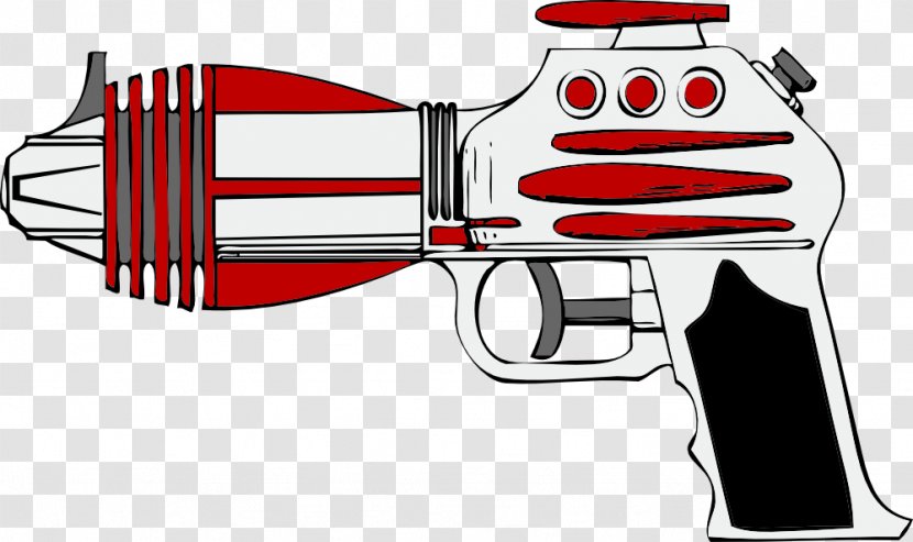 Firearm Laser Guns Raygun Tag Clip Art - Watercolor - Cartoon Revolver Cliparts Transparent PNG