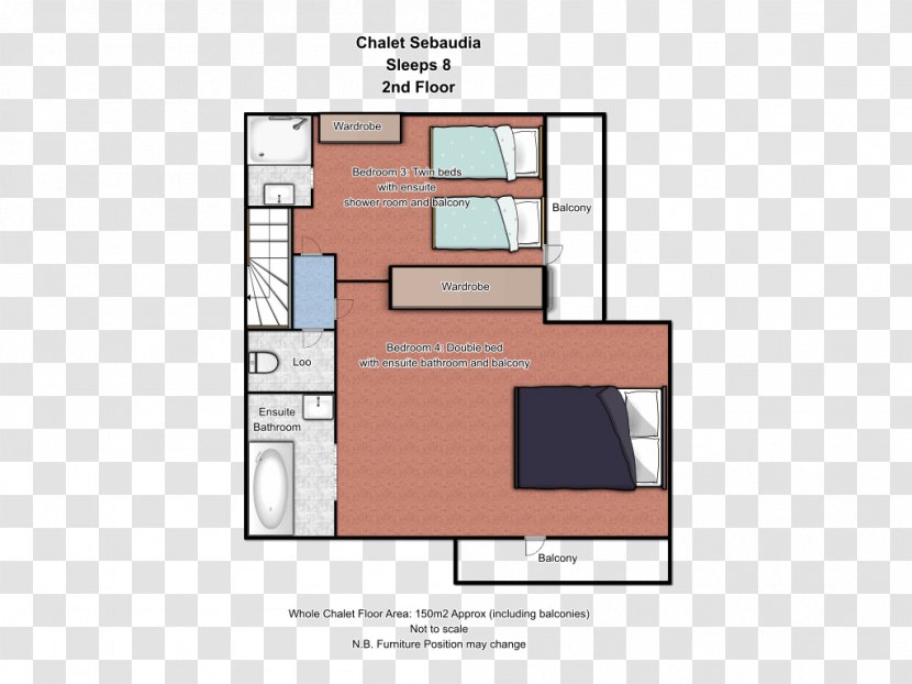 Floor Plan Sabaudia Méribel Chalet Location - White Transparent PNG