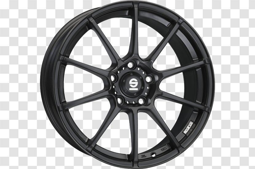 Car Sparco Alloy Wheel Rim - Black And White Transparent PNG
