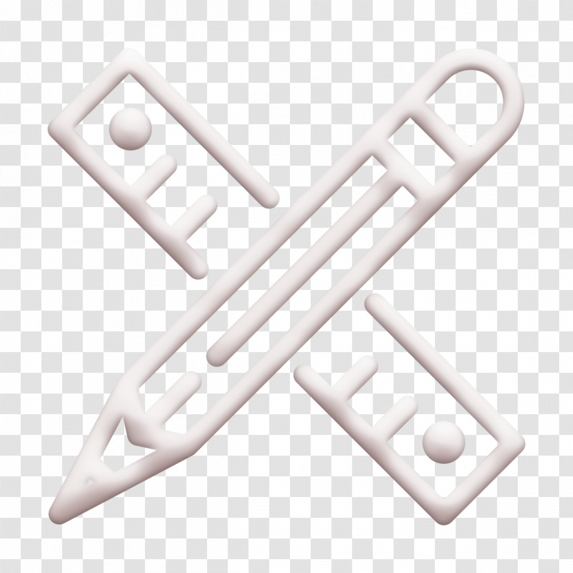 Carpentry Icon Pencil And Ruler Crossed Icon Print Icon Transparent PNG