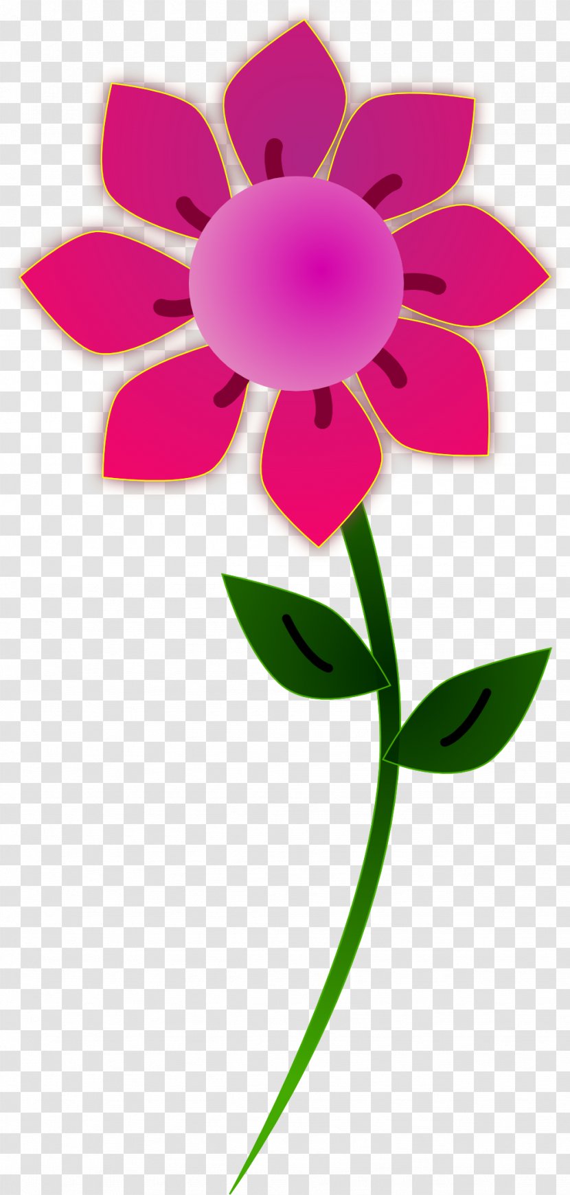Pink Flowers Clip Art - Wildflower - Flower Clipart Transparent PNG