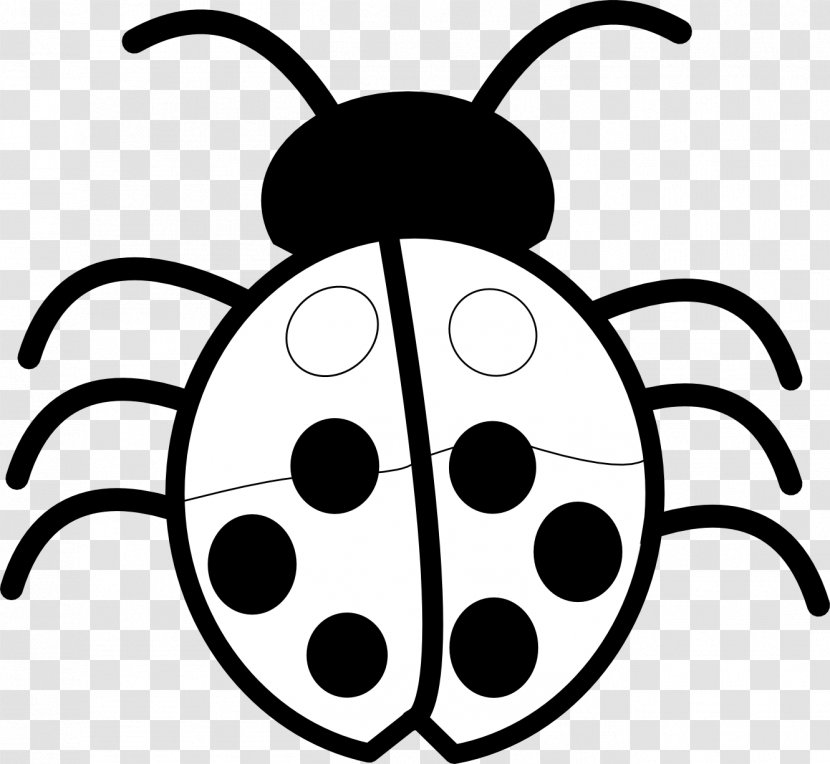 Insect Black And White Clip Art - Outline Transparent PNG