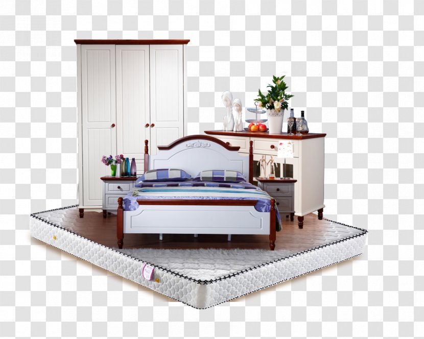 Furniture Wardrobe Bedroom Bookcase - Table - Mattress Transparent PNG