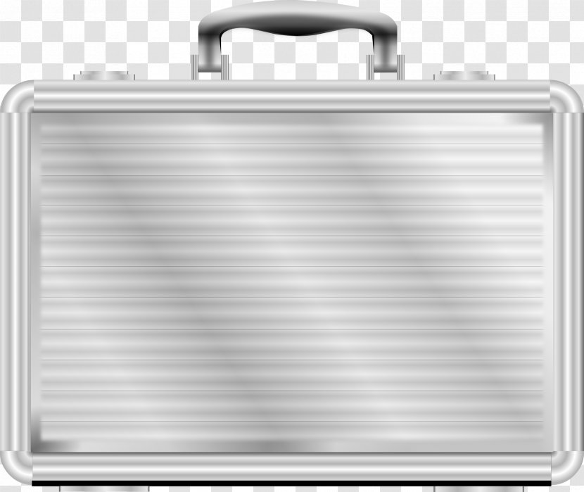 Briefcase Silver Suitcase Clip Art - Leather Transparent PNG