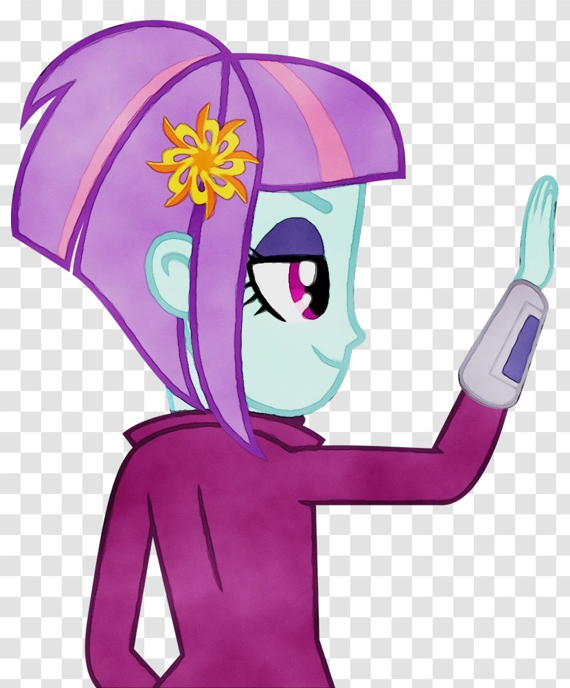 Cartoon Clip Art Violet Purple Headgear - Costume Hat - Cap Fictional Character Transparent PNG