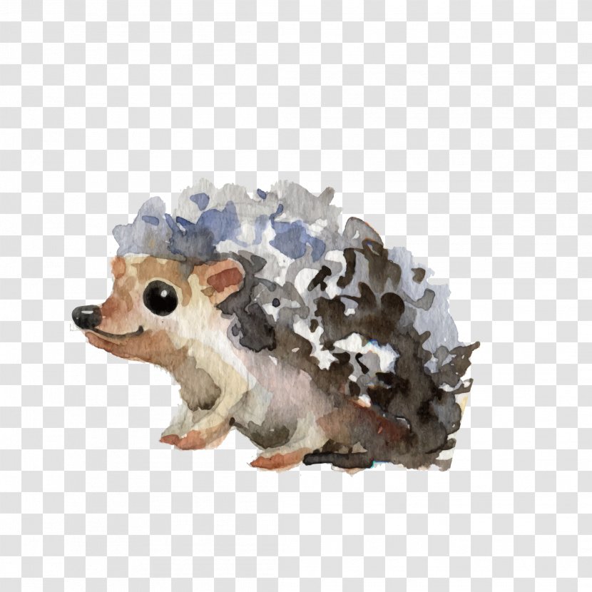 Hedgehog Paper Watercolor Painting - Animal - Little Transparent PNG