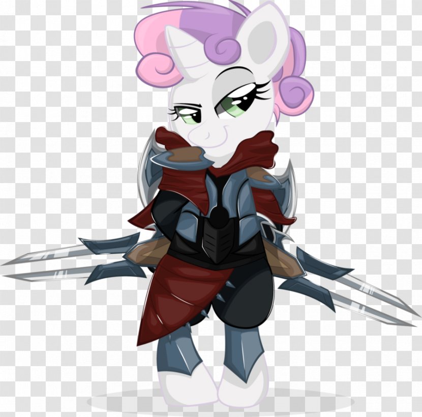 Pony League Of Legends Sweetie Belle Fan Art - Cartoon - Zed The Master Sh Transparent PNG