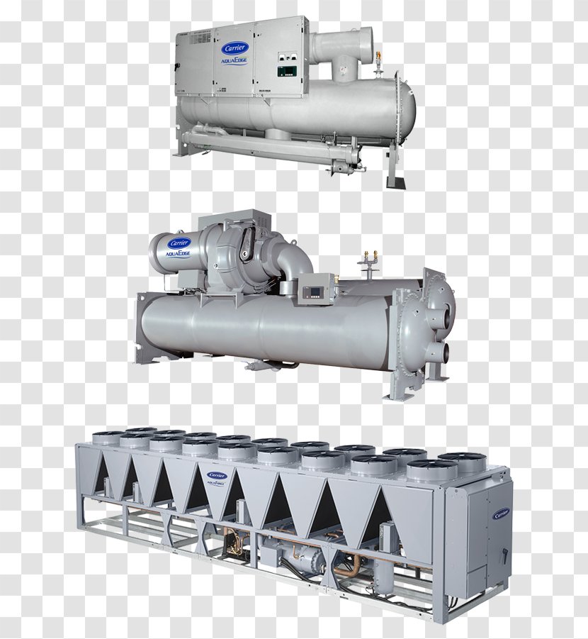 Water Chiller Carrier Corporation Refrigeration HVAC - Ton Of - Pipe Transparent PNG
