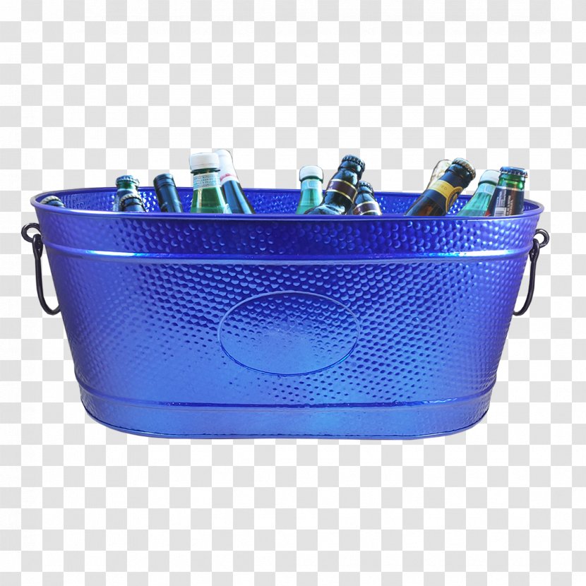 BREKX SeaSide Blue Hillcrest Hammered Galvanized Beverage Bucket Baths Hot Tub Drink Transparent PNG