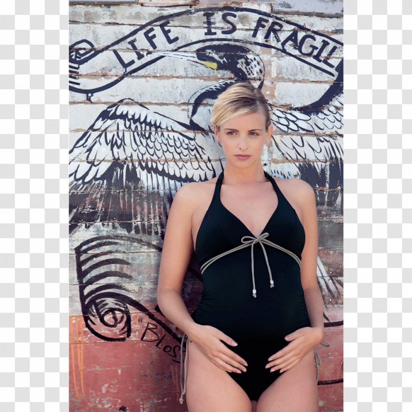 One-piece Swimsuit Maternity Clothing Cache-cœur - Watercolor - Woman Transparent PNG