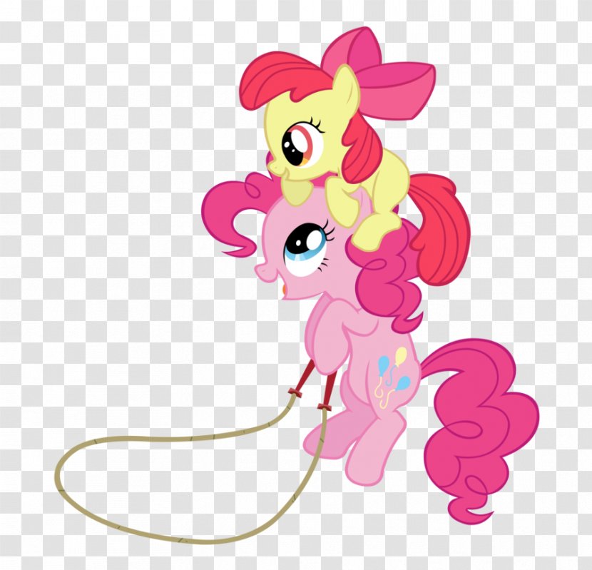 Pinkie Pie Apple Bloom Jump Ropes Jumping Clip Art - Watercolor - Playing Rope Transparent PNG