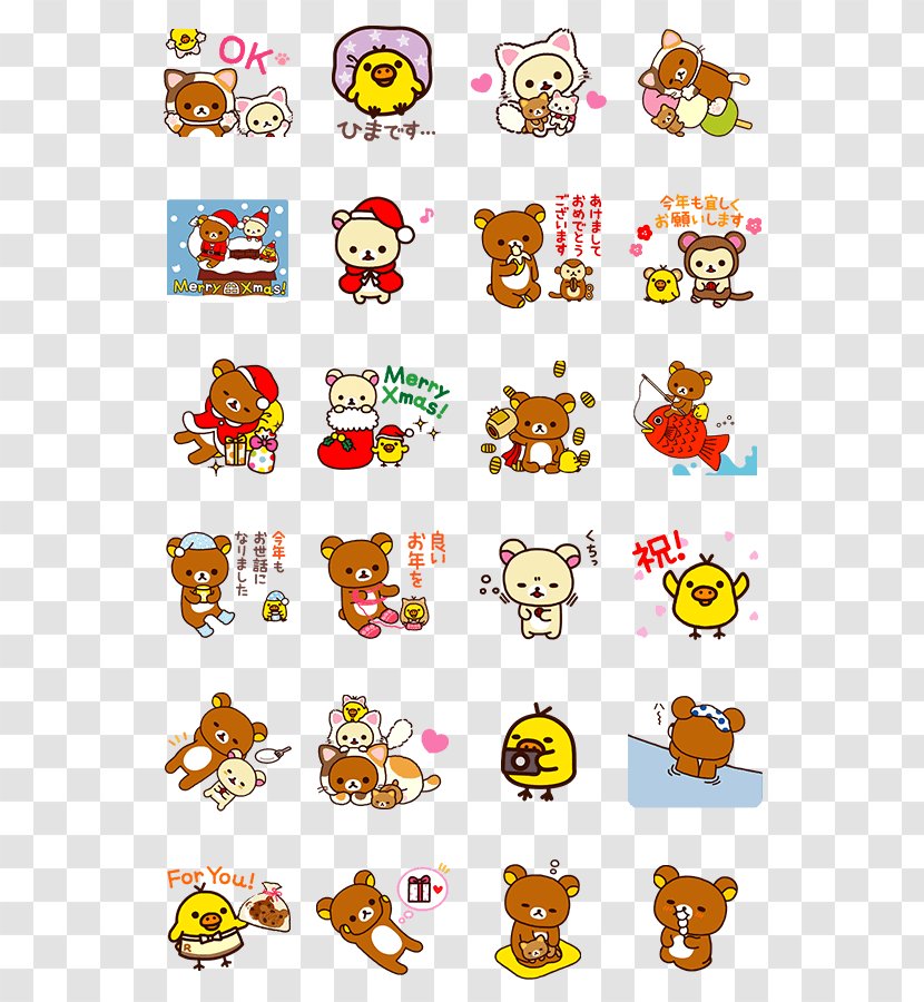 Rilakkuma Hello Kitty San-X Sticker LINE - Animal Figure - Line Transparent PNG