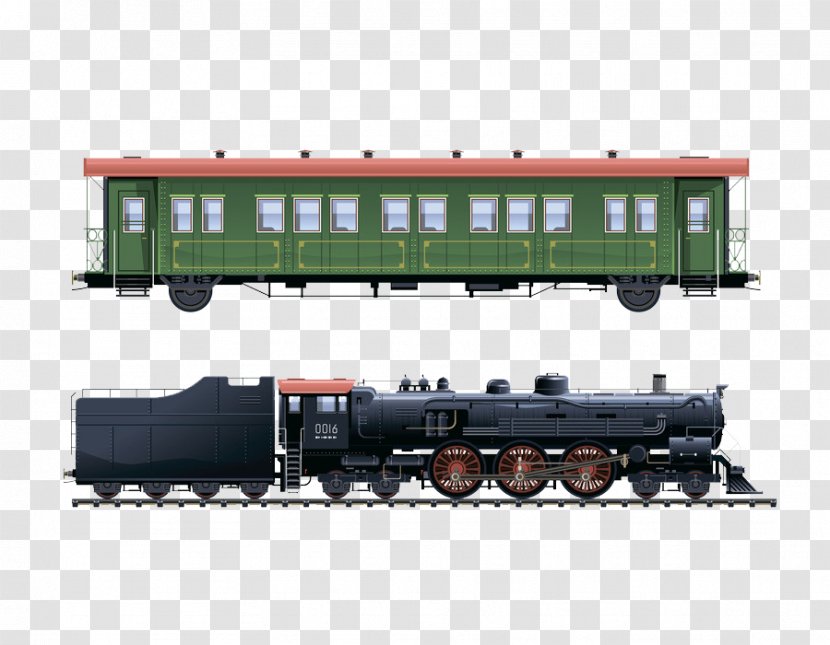 Train Passenger Car Rail Transport Steam Locomotive - Rolling Stock Transparent PNG