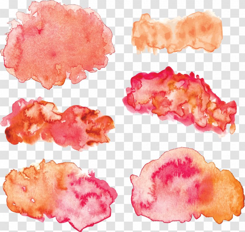 Watercolor Painting Download - Meat - Traces Of Pink Blooming Transparent PNG