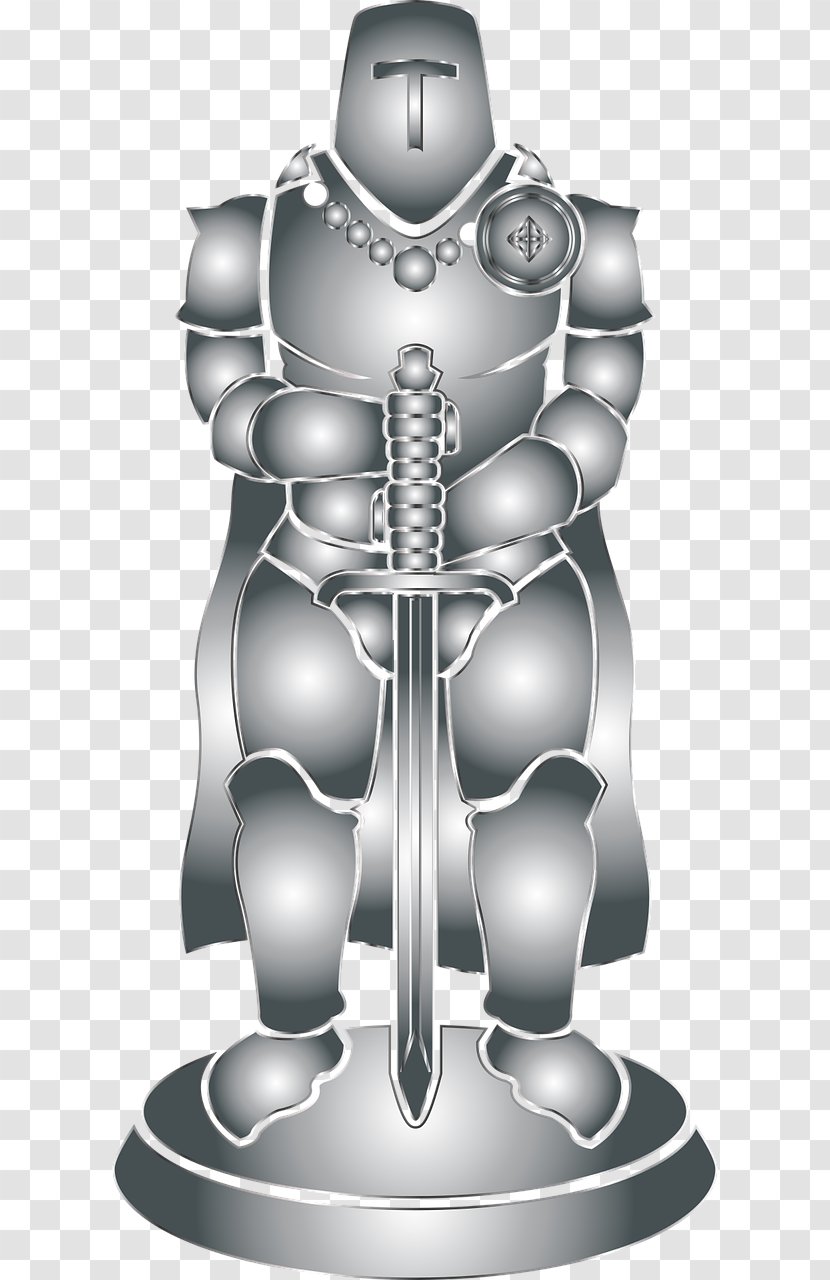 Clip Art Openclipart Knight Free Content Armour - Monochrome - Chess24 Transparent PNG