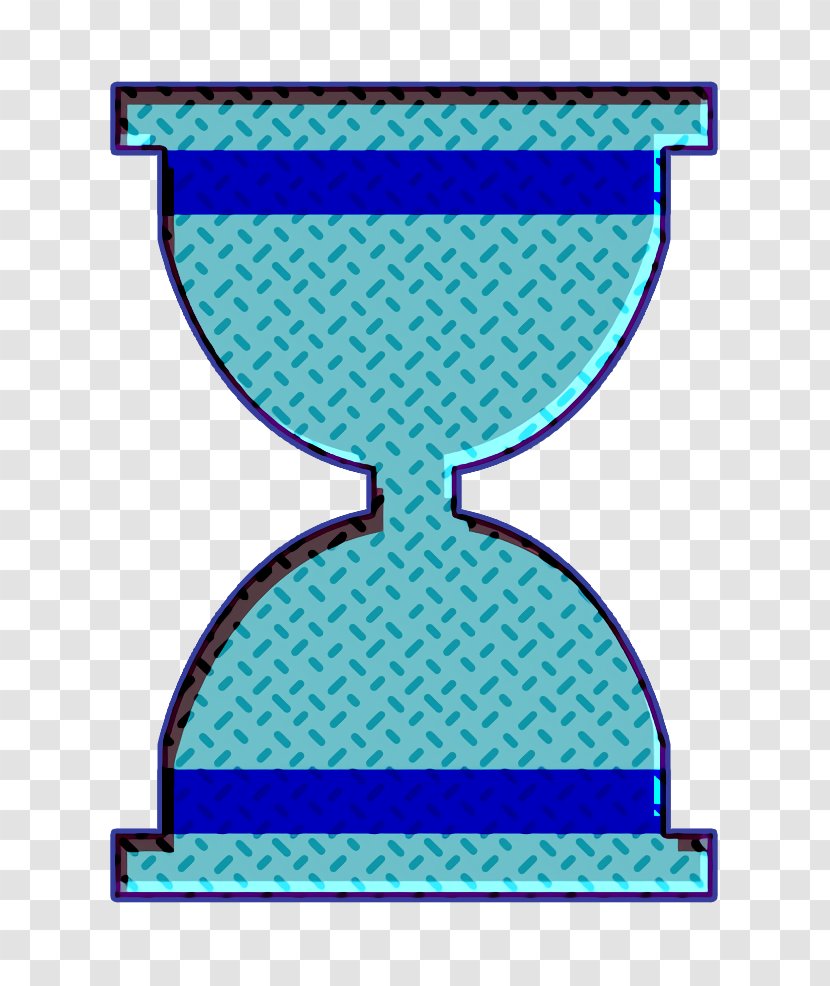 Alarm Icon Clock Hourglass - Electric Blue Aqua Transparent PNG