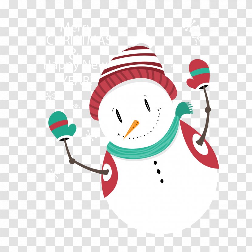 Snowman Christmas - Ornament - Cute Design Vector Material Transparent PNG