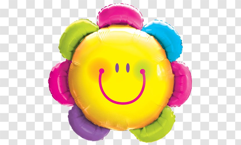 Balloon Birthday Flower Face Smiley - Helium Transparent PNG