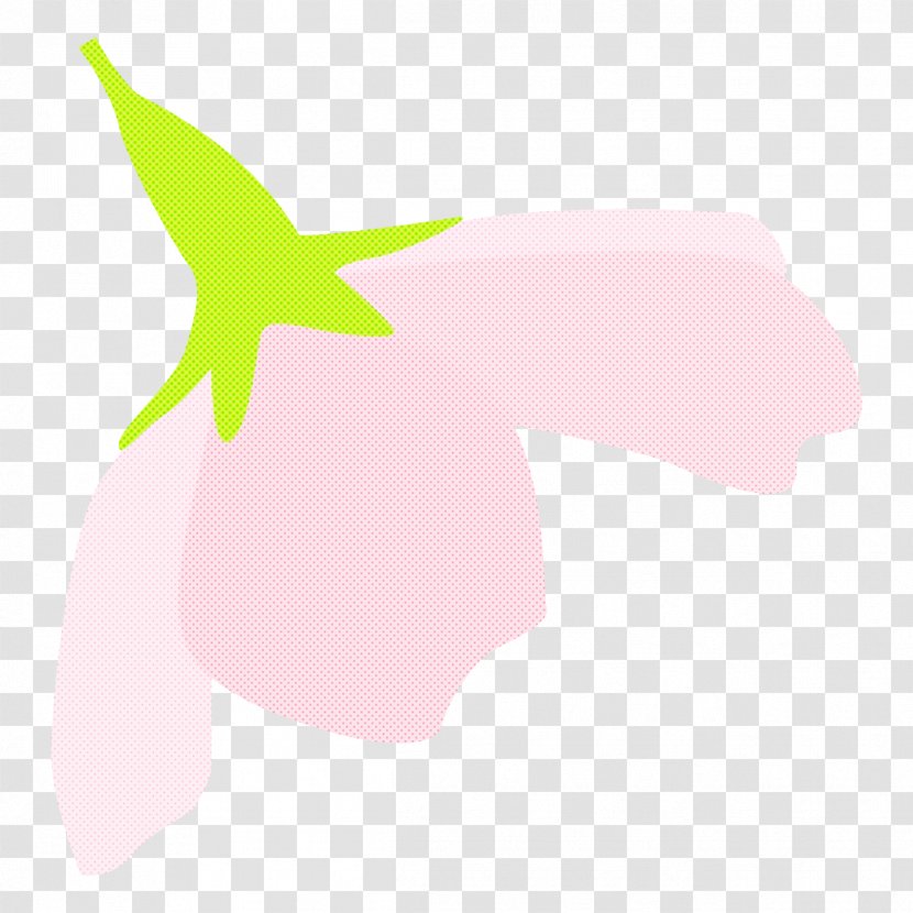 Pink Leaf Wing Logo Plant Transparent PNG