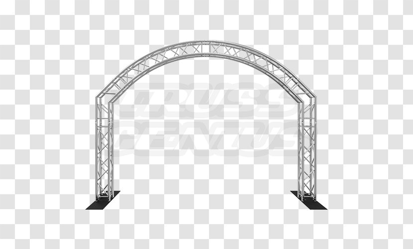 Truss Arch Bridge Structure - Black And White Transparent PNG