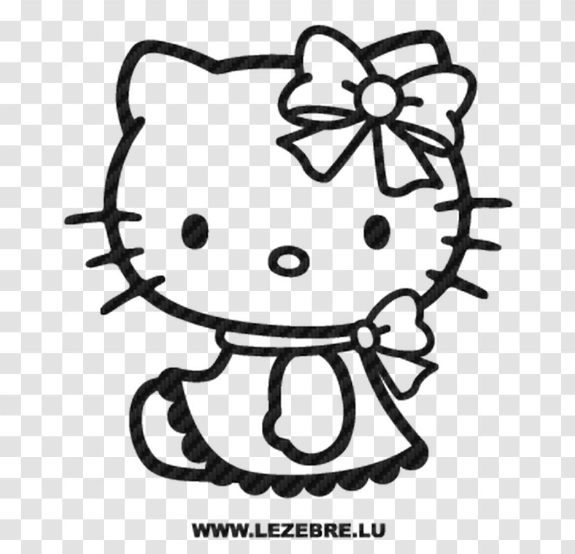 Hello Kitty Sticker Image Anti Social Club Decal - Cartoon - Hello-kitty Ribbon Transparent PNG