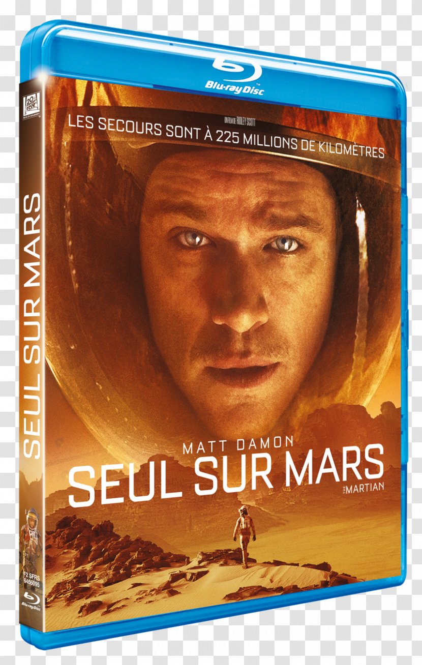 Ridley Scott The Martian Blu-ray Disc Mark Watney DVD - Matt Damon - Dvd Transparent PNG