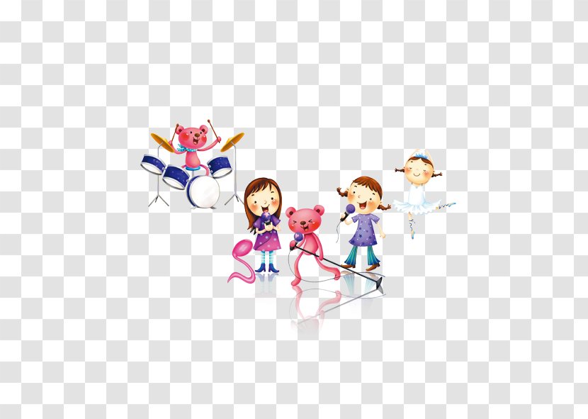 Childrens Day Poster Advertising Clip Art - Silhouette - Cartoon Bear Children Concert Transparent PNG