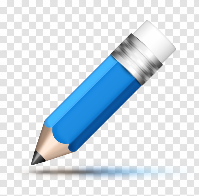 Blue Pencil Drawing - Editing Transparent PNG