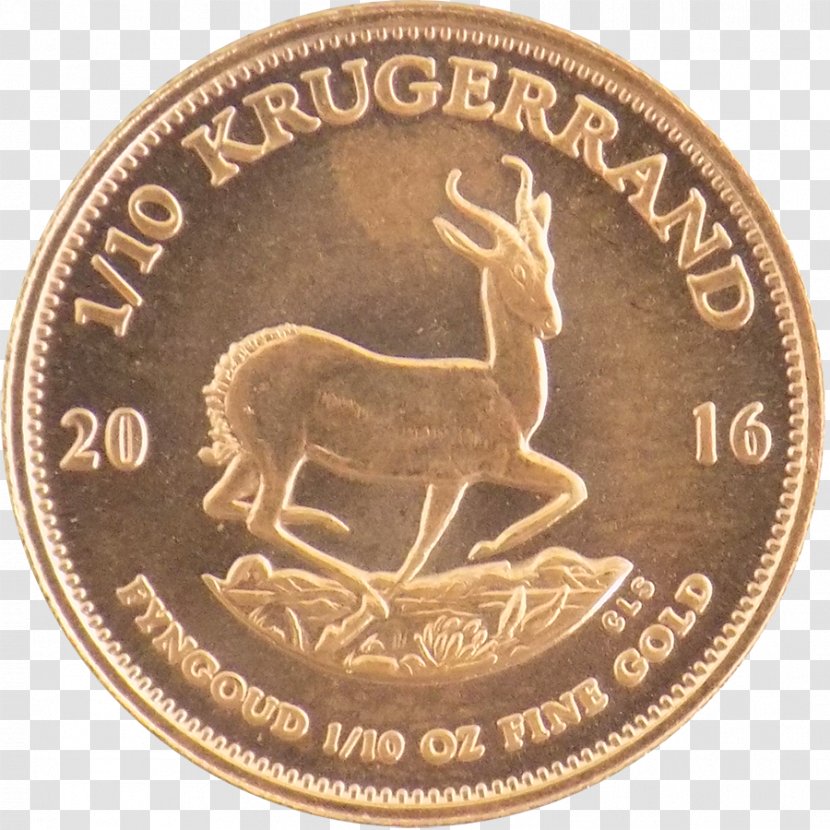 Coin Gold Rand Refinery South Africa Krugerrand Transparent PNG