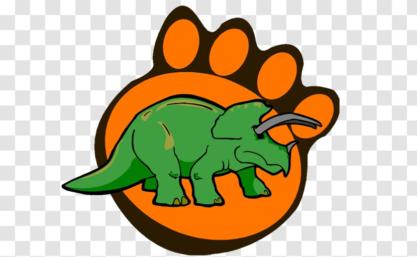 Triceratops Dinosaur Footprints Reservation Tyrannosaurus Clip Art - Orange Transparent PNG